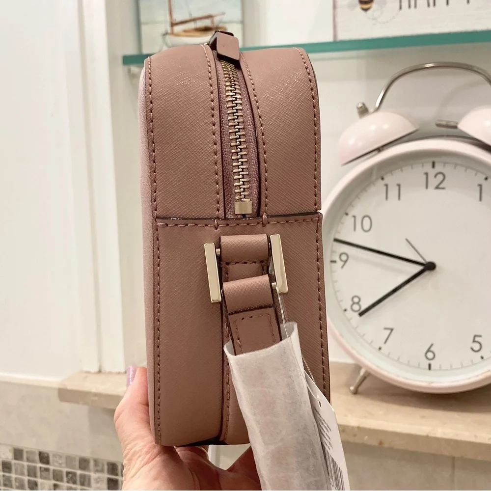 Kate Spade Saffiano Leather Lavender Crossbody Camera Bag